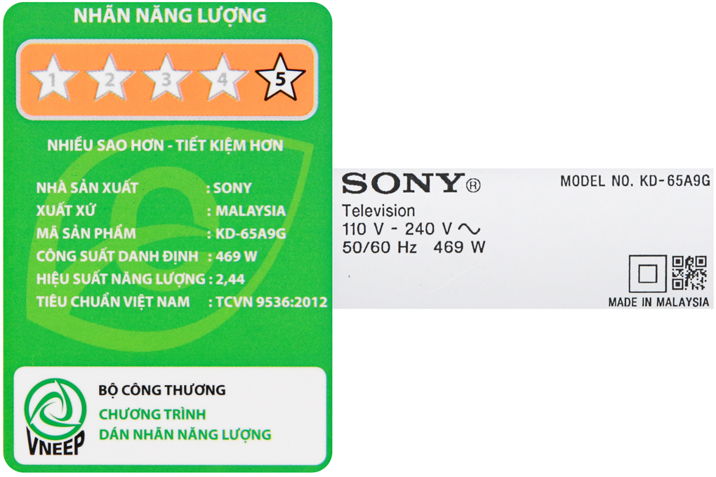 Android Tivi OLED Sony 4K 65 inch KD-65A9G Màu Đen
