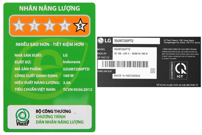 Smart Tivi LG 4K 55 inch 55UM7290PTD Màu Đen