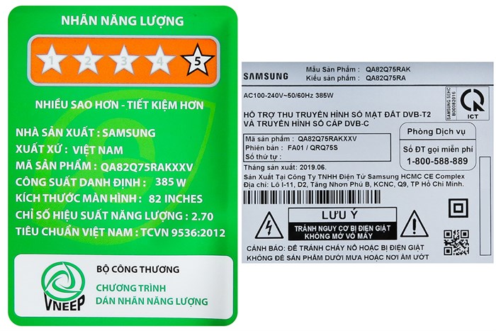 Smart Tivi QLED Samsung 4K 82 inch QA82Q75R Màu Đen