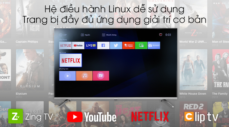Smart Tivi Skyworth 43 inch 43TB5000 - hệ điều hành Smart Tivi Skyworth 43 inch 43TB5000 - hệ điều hành