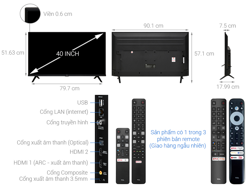 Android Tivi TCL 40 inch L40S66A