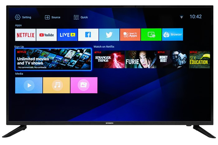 Smart Tivi Skyworth 4K 50 inch 50UB5100 Màu Đen