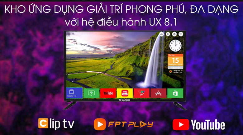 Tivi Sanco 43 inch H43V300 Hệ điều hành UX 8.1 Tivi Sanco 43 inch H43V300 Hệ điều hành UX 8.1