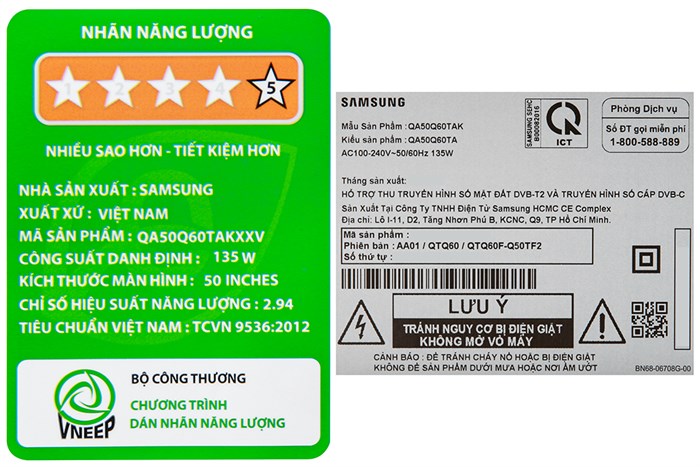 Smart Tivi QLED Samsung 4K 50 inch QA50Q60T Màu Đen