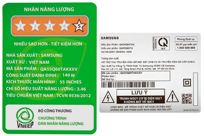 Smart Tivi QLED Samsung 4K 55 inch QA55Q60T Màu Đen