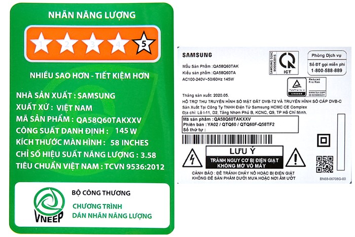 Smart Tivi QLED Samsung 4K 58 inch QA58Q60T Màu Đen