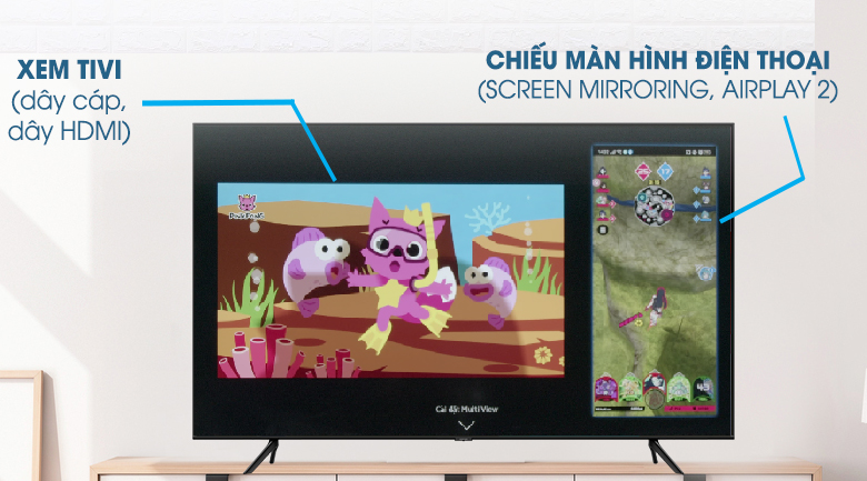 Tính năng Multi View - Smart Tivi QLED Samsung 4K 65 inch QA65Q60T