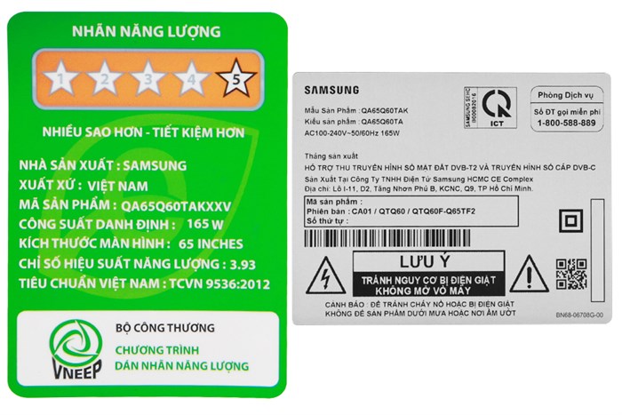 Smart Tivi QLED Samsung 4K 65 inch QA65Q60T Màu Đen