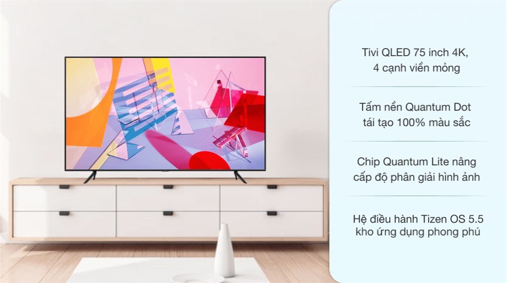 Smart Tivi QLED Samsung 4K 75 inch QA75Q60T