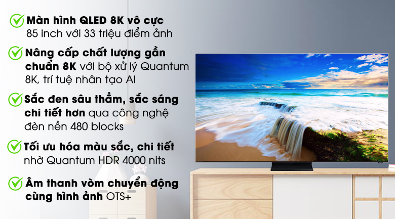 Smart Tivi QLED Samsung 8K 85 inch QA85Q950TS
