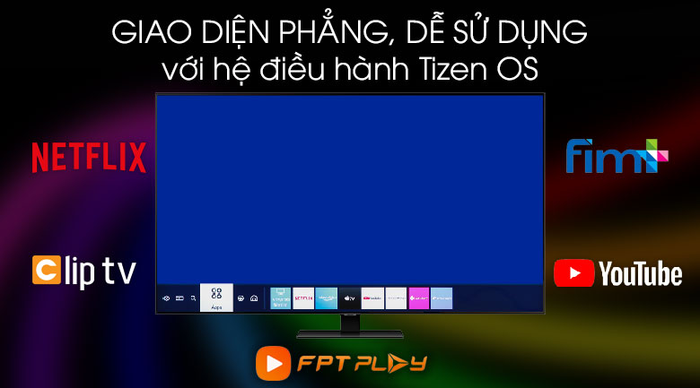 Hệ điều hành Tizen OS - Tivi QLED Samsung QA85Q80T