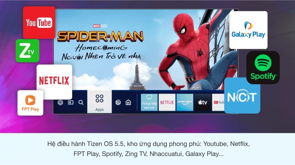 Smart Tivi QLED Samsung 4K 65 inch QA65Q80T