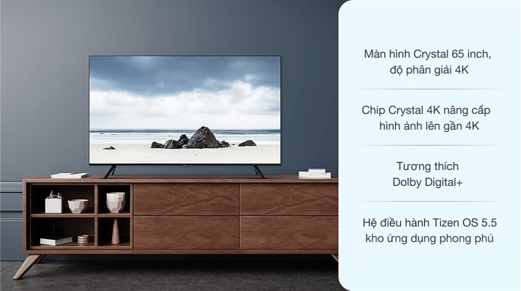 Smart Tivi Samsung 4K Crystal UHD 65 inch UA65TU8100