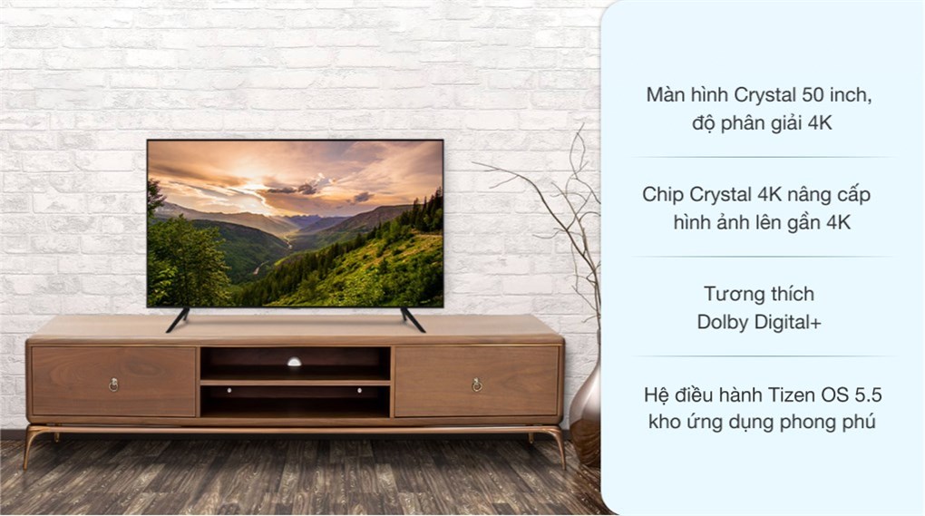 Smart Tivi Samsung 4K Crystal UHD 50 inch UA50TU8100