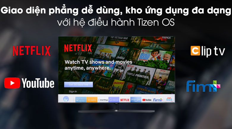 Smart Tivi Samsung 4K 43 inch UA43TU8500 - Hệ điều hành Tizen Os Smart Tivi Samsung 4K 43 inch UA43TU8500 - Hệ điều hành Tizen Os