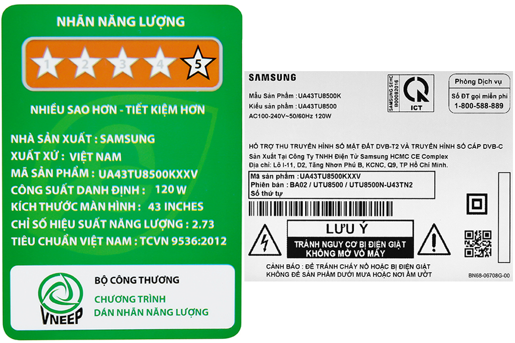 Smart Tivi Samsung 4K 43 inch UA43TU8500 Màu Đen
