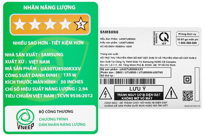 Smart Tivi Samsung 4K 50 inch UA50TU8500 Màu Đen