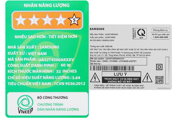 Smart Tivi Samsung 32 inch UA32T4500 Màu Đen