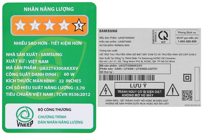 Smart Tivi Samsung 32 inch UA32T4300 Màu Đen