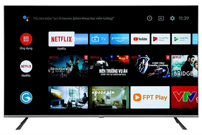 Android Tivi Casper 4K 65 inch 65UG6000 Màu Đen - Xám