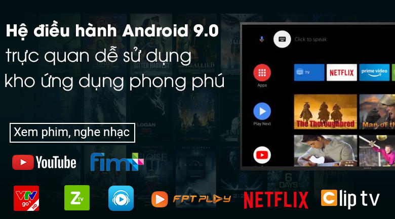 Android Tivi Sony 4K 43 inch KD-43X7500H - Hệ điều hành Android Tivi Sony 4K 43 inch KD-43X7500H - Hệ điều hành
