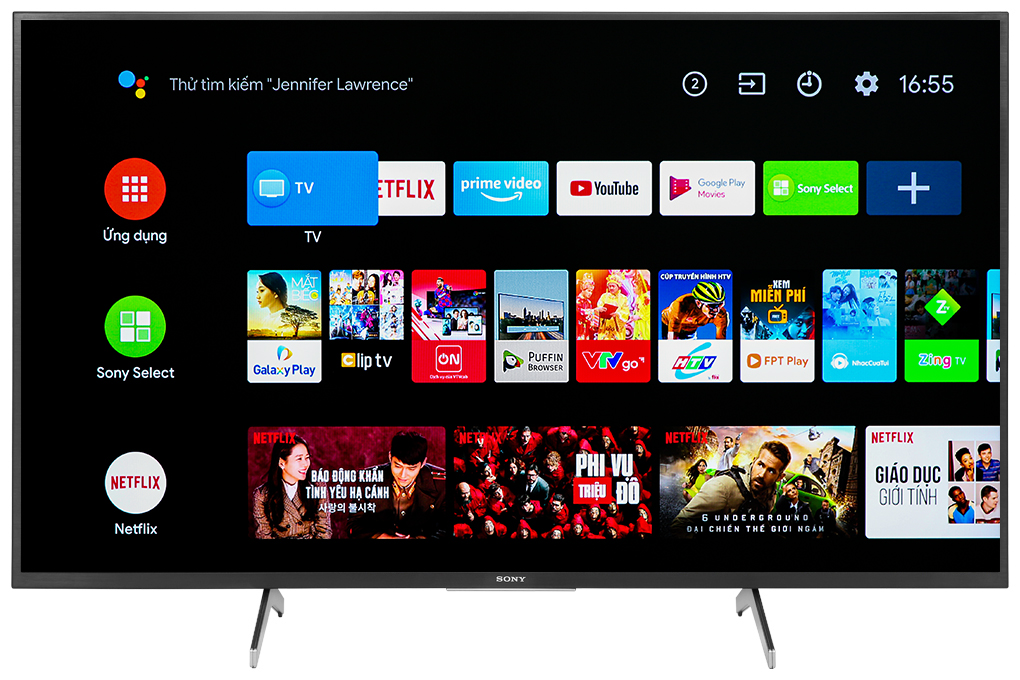 Android Tivi Sony 4K 43 inch KD-43X7500H Màu Đen