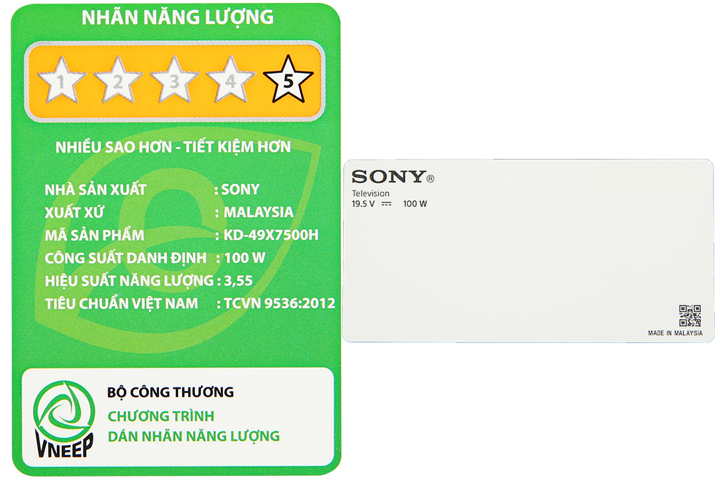 Android Tivi Sony 4K 49 inch KD-49X7500H Màu Đen