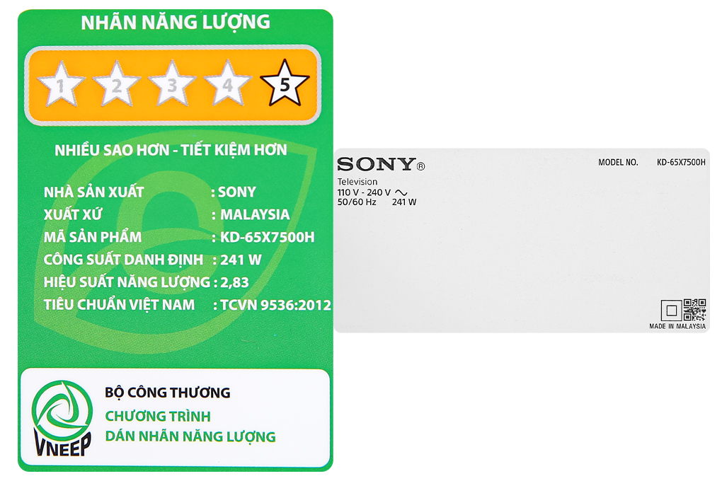 Android Tivi Sony 4K 65 inch KD-65X7500H Màu Đen