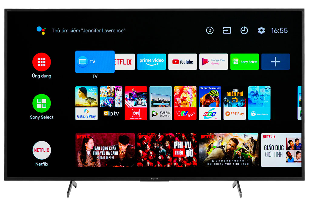 Android Tivi Sony 4K 65 inch KD-65X7500H Màu Đen