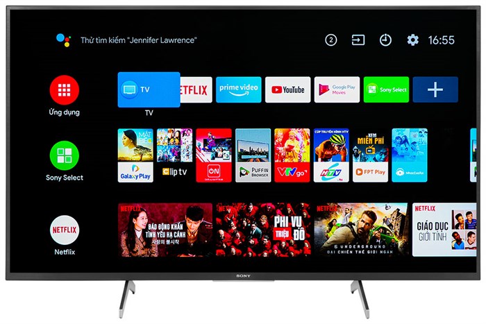 Android Tivi Sony 4K 43 inch KD-43X8000H Màu Đen