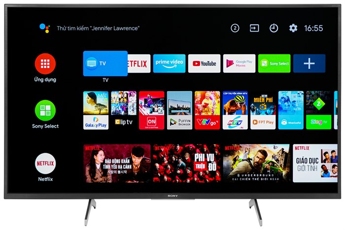 Android Tivi Sony 4K 49 inch KD-49X8000H Màu Đen