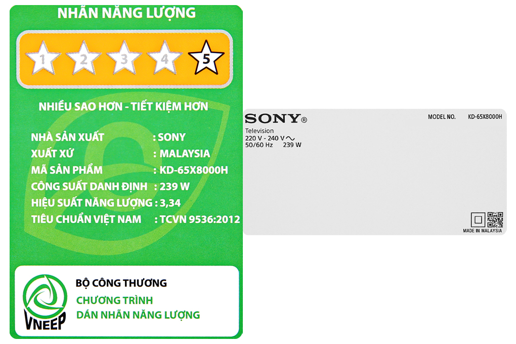 Android Tivi Sony 4K 65 inch KD-65X8000H Màu Đen
