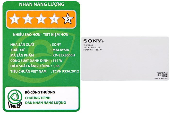 Android Tivi Sony 4K 85 inch KD-85X8000H Màu Đen