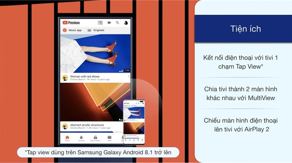 Smart Tivi Màn Hình Xoay The Sero QLED Samsung 4K 43 inch QA43LS05T