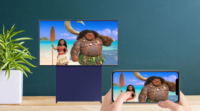 Smart Tivi QLED Samsung 4K 43 inch QA43LS05T - TV to Mobile - Mirroring và Airplay 2
