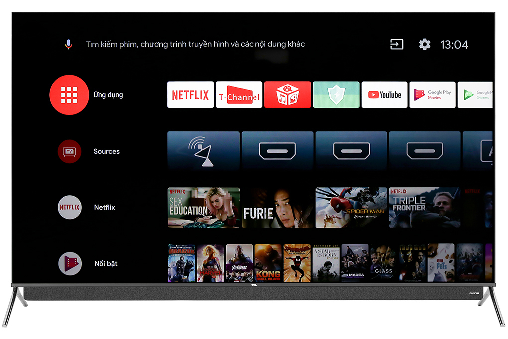 Android Tivi QLED TCL 4K 55 inch 55C815 Màu Đen