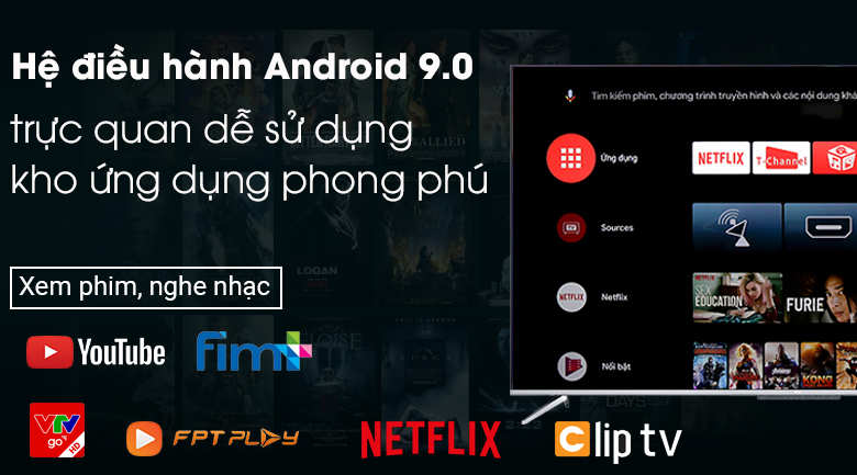 Android Tivi TCL 50 inch L50P715 - Hệ điều hành Android 9.0 Android Tivi TCL 50 inch L50P715 - Hệ điều hành Android 9.0