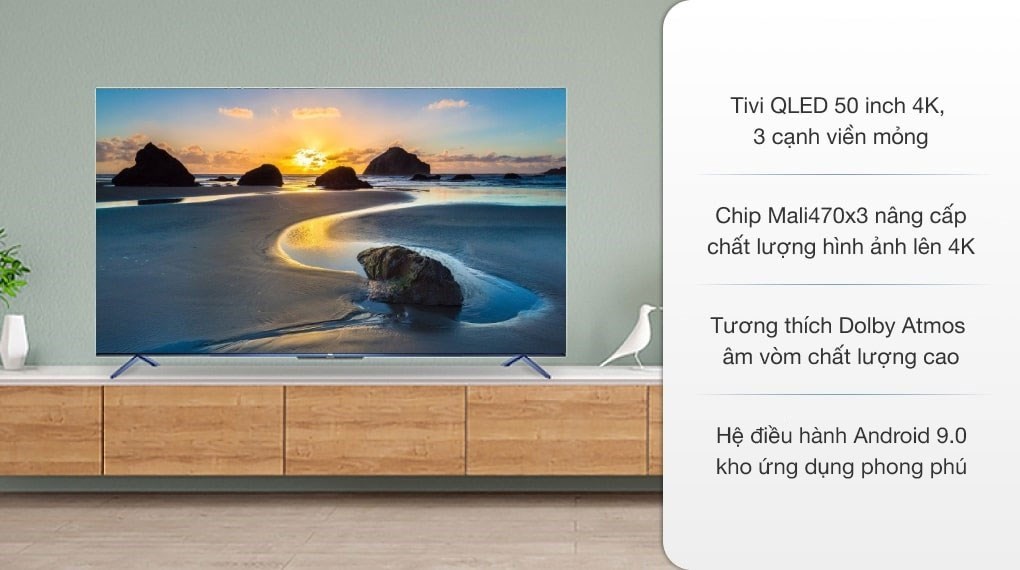 Android Tivi QLED TCL 4K 50 inch 50Q716
