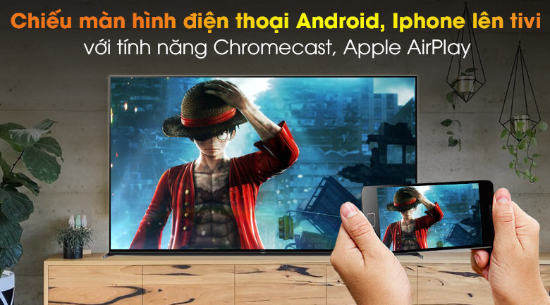 Android Tivi Sony 8K 85 inch KD-85Z8H - Chiếu màn hình bằng Chromecast và Apple AirPlay