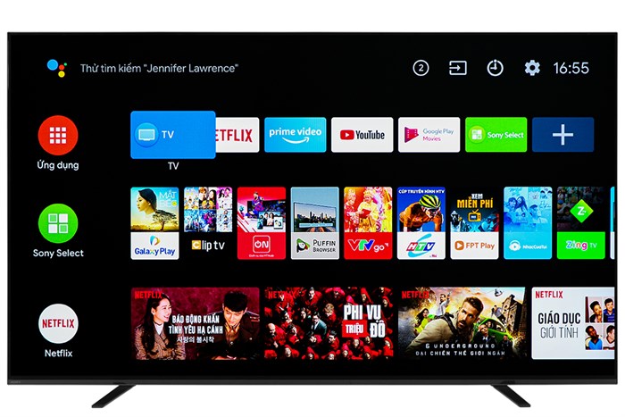 Android Tivi OLED Sony 4K 65 inch KD-65A8H Màu Đen