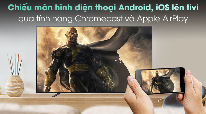 Android Tivi OLED Sony 4K 65 inch KD-65A8H - Chiếu màn hình điện thoại lên tivi