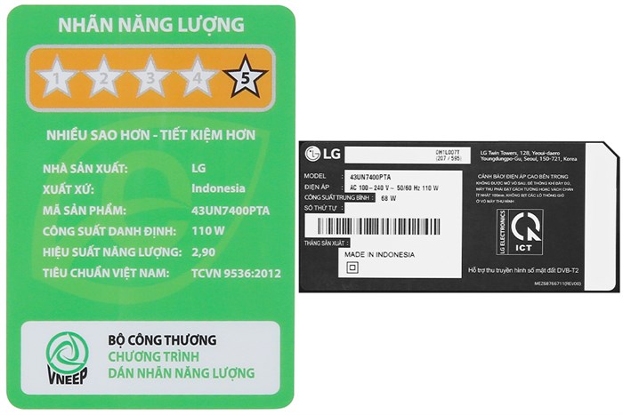 Smart Tivi LG 4K 43 inch 43UN7400PTA Màu Đen