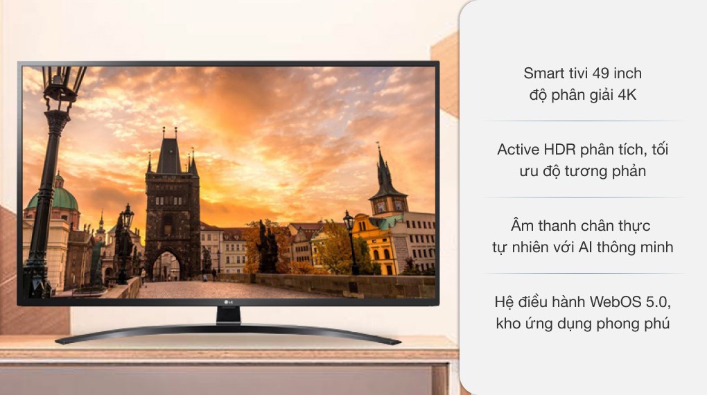 Smart Tivi LG 4K 49 inch 49UN7400PTA - giá tốt, có trả góp