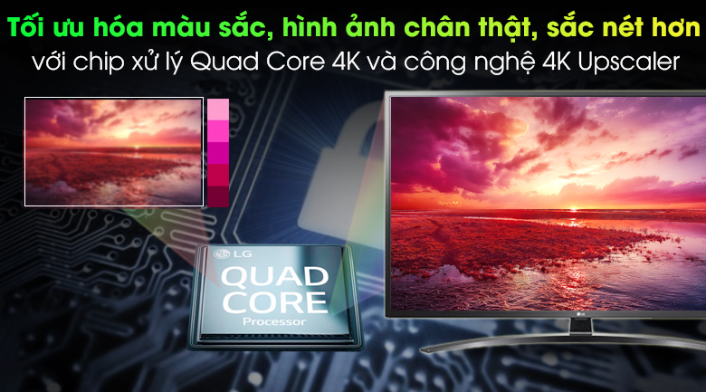 Smart Tivi LG 4K 49 inch 49UN7400PTA - Quad Core 4K và 4K Upscaler