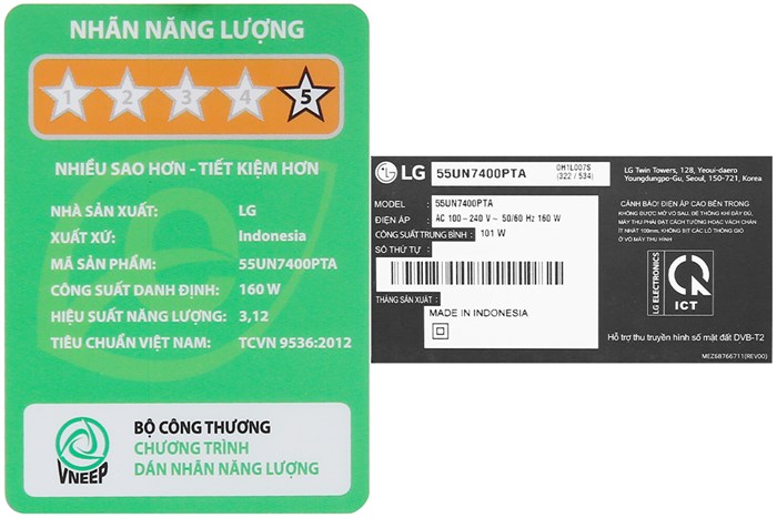 Smart Tivi LG 4K 55 inch 55UN7400PTA Màu Đen