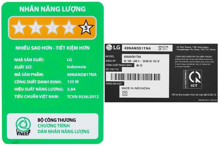 Smart Tivi NanoCell LG 4K 49 inch 49NANO81TNA