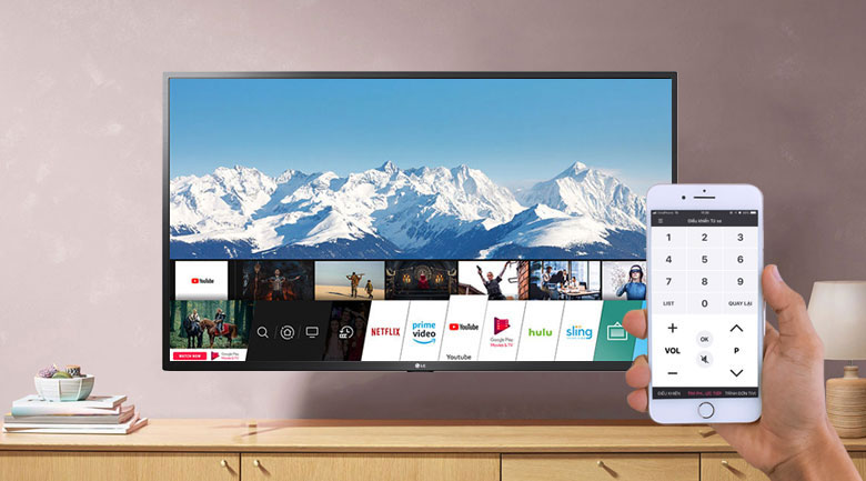 Smart Tivi LG 4K 43 inch 43UN7290PTF - Điều khiển tivi bằng điện thoạ thông qua ứng dụng LG TV Plus