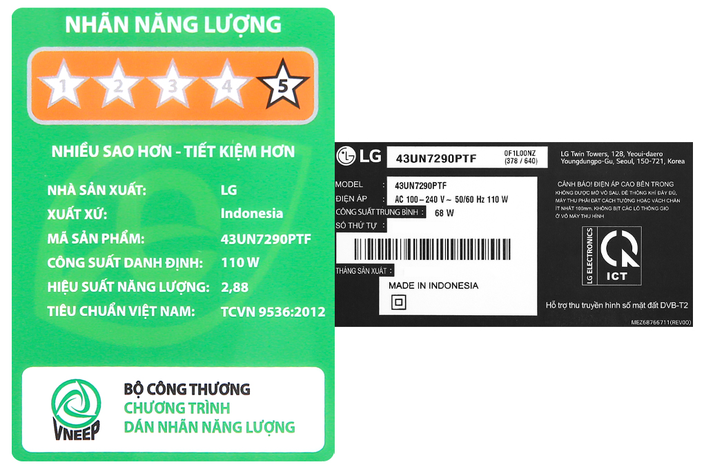 Smart Tivi LG 4K 43 inch 43UN7290PTF Màu Đen