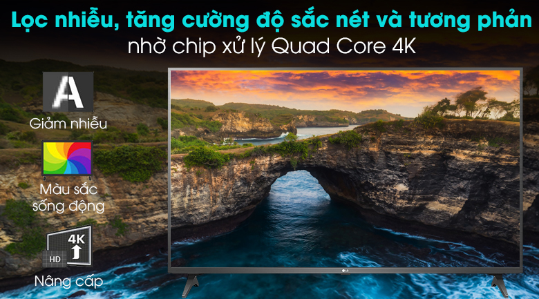 Smart Tivi LG 4K 55 inch 55UN7290PTF - Chip xử lý Quad Core 4K