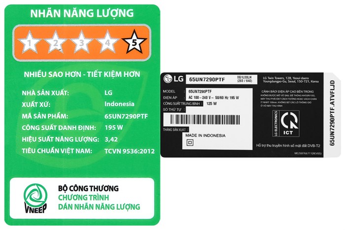 Smart Tivi LG 4K 65 inch 65UN7290PTF Màu Đen